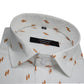 White Golden Double Rectangle Printed Cotton Shirt For Men's