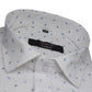 White Blue Arrow Printed Cotton Shirt For Men's