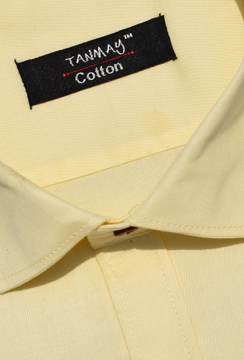 Cotton Tanmay Light Yellow Color Formal Shirt for Men's