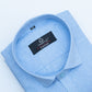 Cotton Tanmay Sky Blue Color Linen Fill Formal Cotton Shirt For Men's