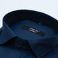 Navy Blue Color Mercerised Cotton Shirt For Men's