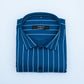 Blue Color 100% Lining Cotton Shirt For Men's