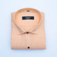 Cotton Tanmay Light Orange Color Linen Fill Formal Cotton Shirt For Men's