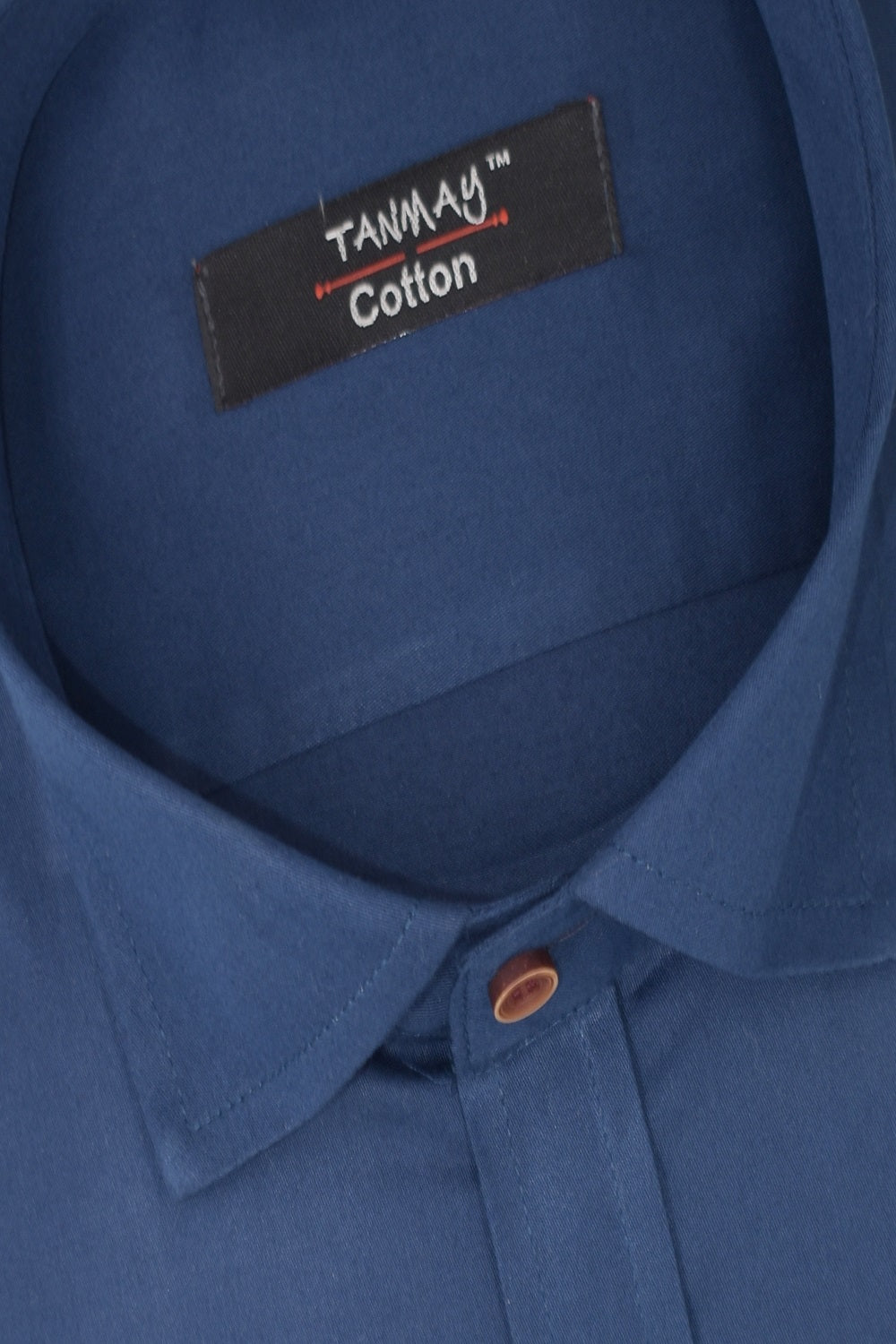 Cotton Tanmay Navy Blue Color Formal Shirt for Men's