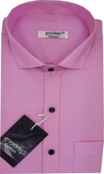 Cotton Tanmay Satin Pink Color Full Sleeves Formal Shirt for Men's