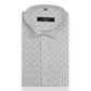 White Blue Arrow Printed Cotton Shirt For Men's